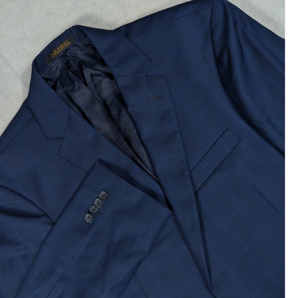 Jos A Bank Reserve Blazer Mens 40R Blue Italian Wool Cerruti Super 120s Tailored